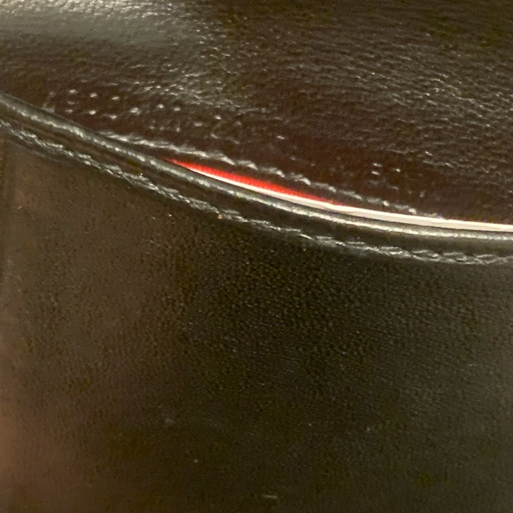 Black leather Christian Dior compact wallet - Picture 6 of 8